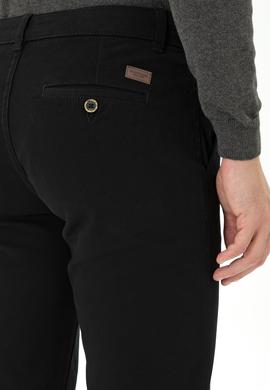 Erkek Slim Fit Siyah Kanvas Pantolon - 50271467274