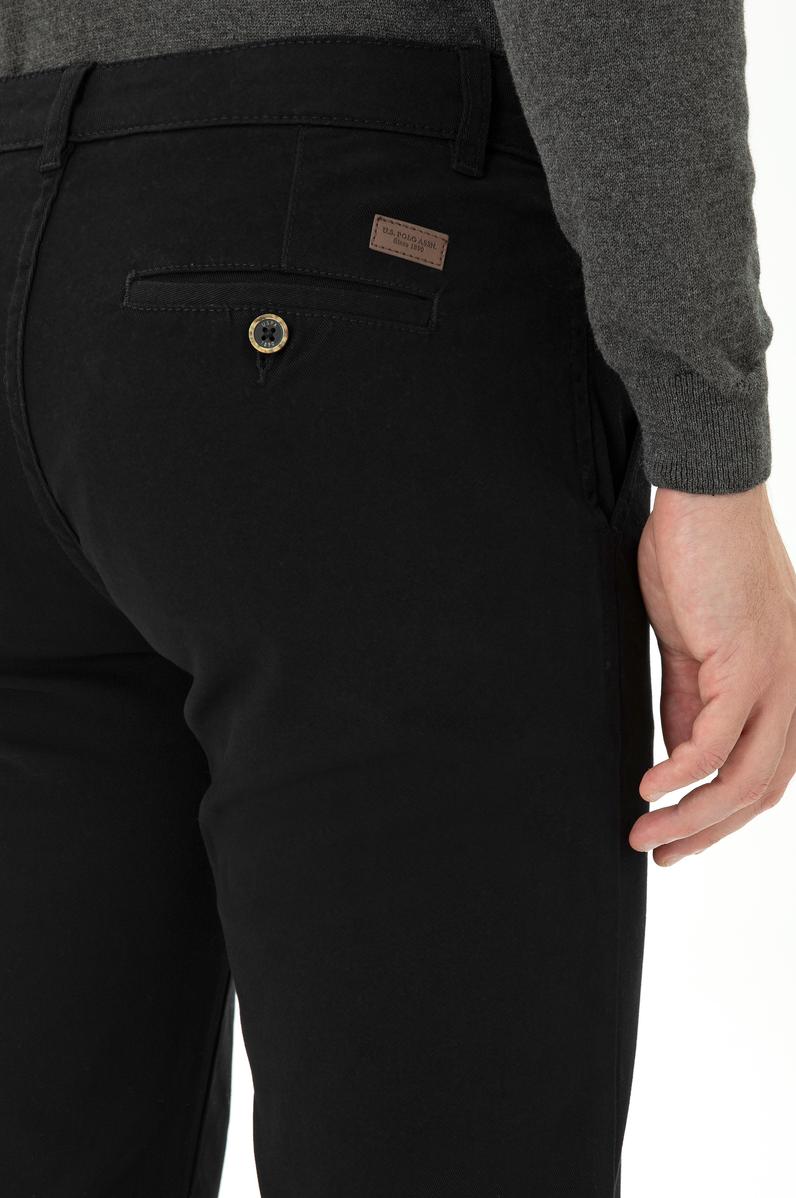 Erkek Slim Fit Siyah Kanvas Pantolon