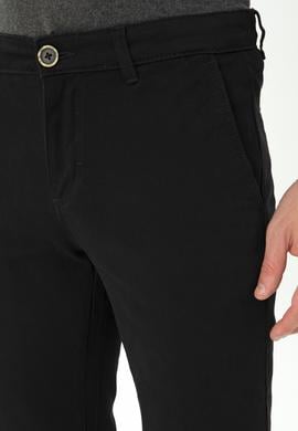 Erkek Slim Fit Siyah Kanvas Pantolon - 50271467274