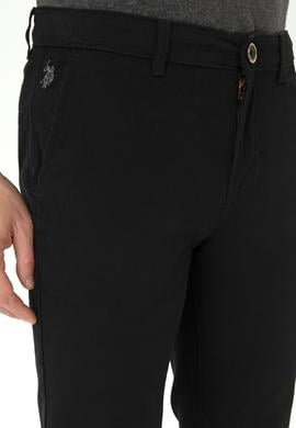 Erkek Slim Fit Siyah Kanvas Pantolon - 50271467274