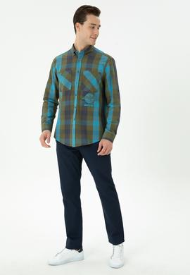 Erkek Regular Fit Lacivert Kanvas / Chino Pantolon - 50271478249