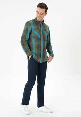 Erkek Regular Fit Lacivert Kanvas / Chino Pantolon - 50271478249