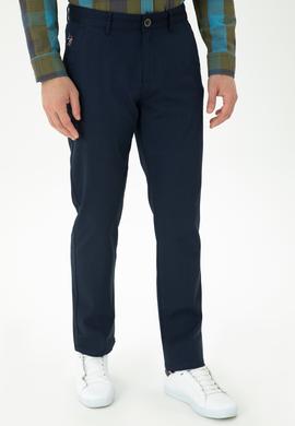 Erkek Regular Fit Lacivert Kanvas / Chino Pantolon - 50271478249