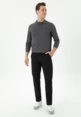 Erkek Regular Fit Siyah Kanvas Pantolon - 50271478338