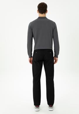 Erkek Regular Fit Siyah Kanvas Pantolon - 50271478338