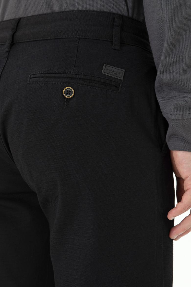 Erkek Regular Fit Siyah Kanvas Pantolon - 50271478338