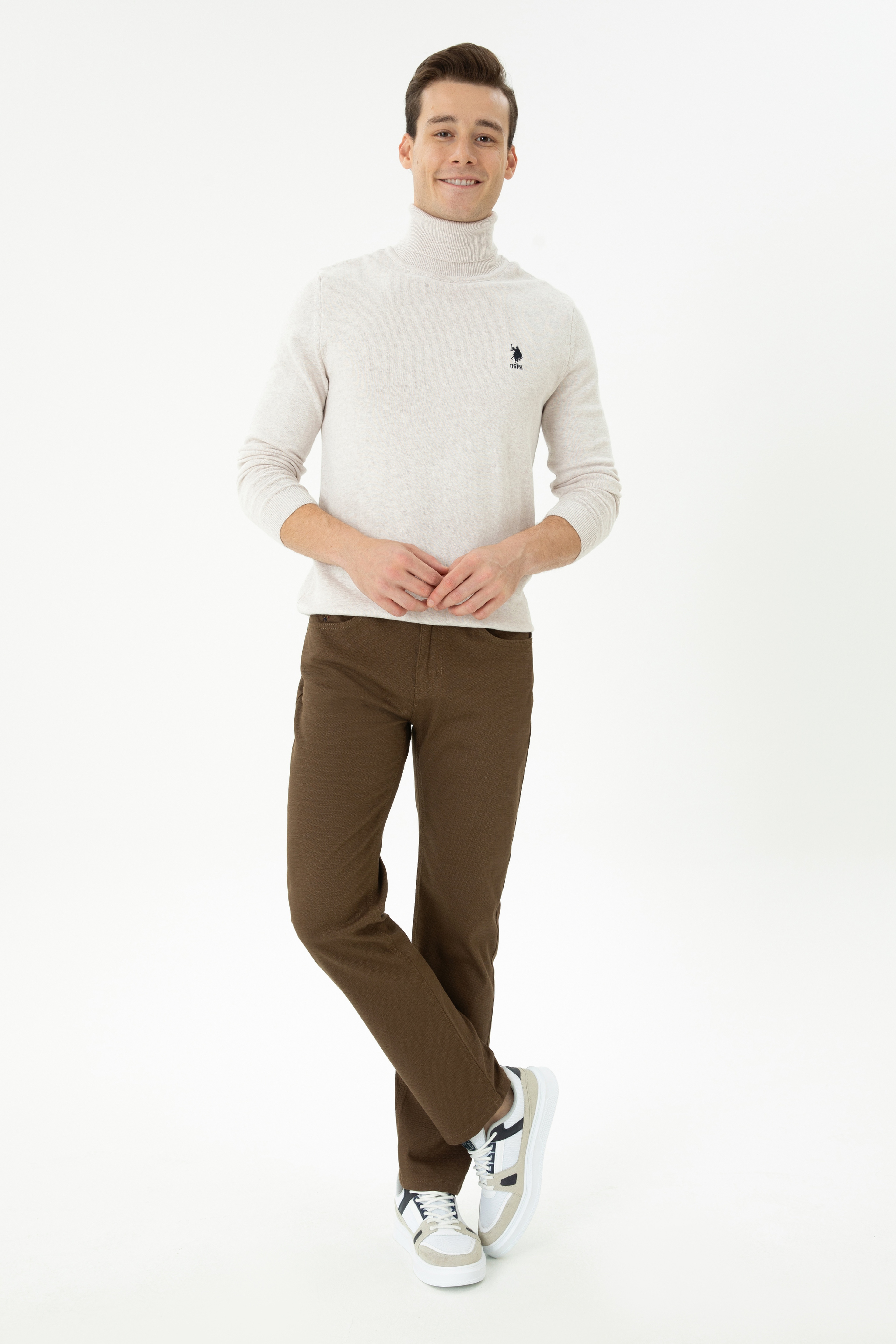 Erkek Regular Fit Coconut Kanvas / Chino Pantolon