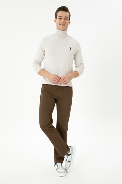 Erkek Regular Fit Coconut Kanvas / Chino Pantolon