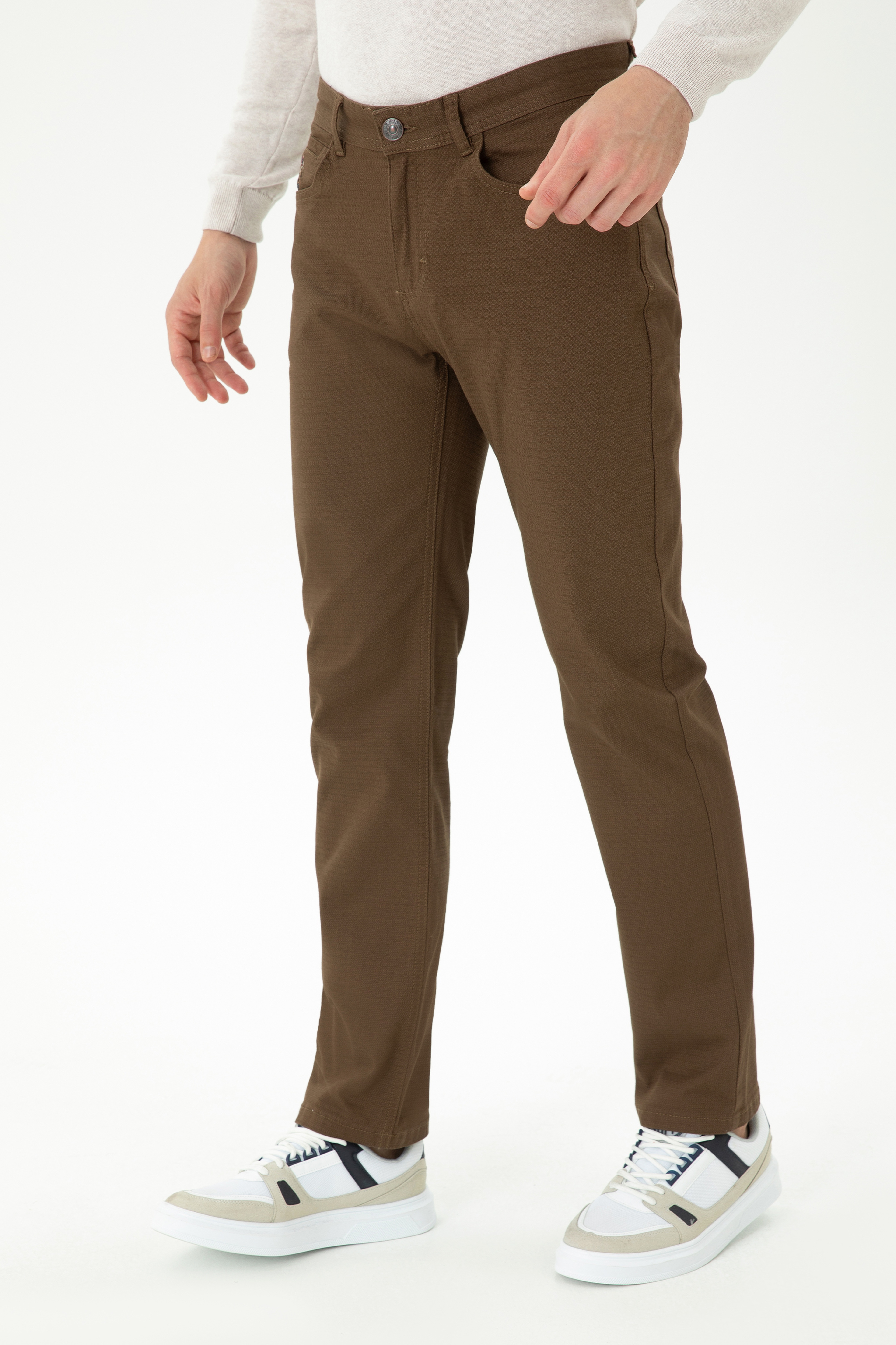 Erkek Regular Fit Coconut Kanvas / Chino Pantolon - Image 2