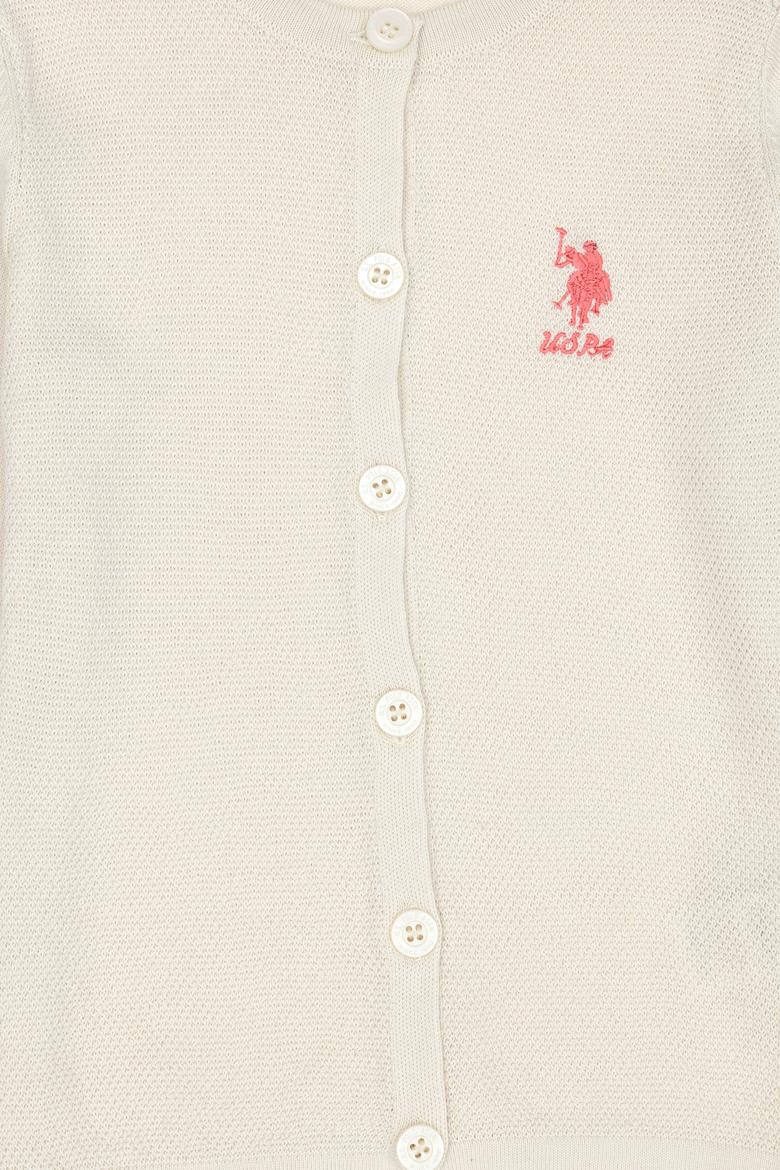 Kız Çocuk Krem Triko Hırka - 50271881008