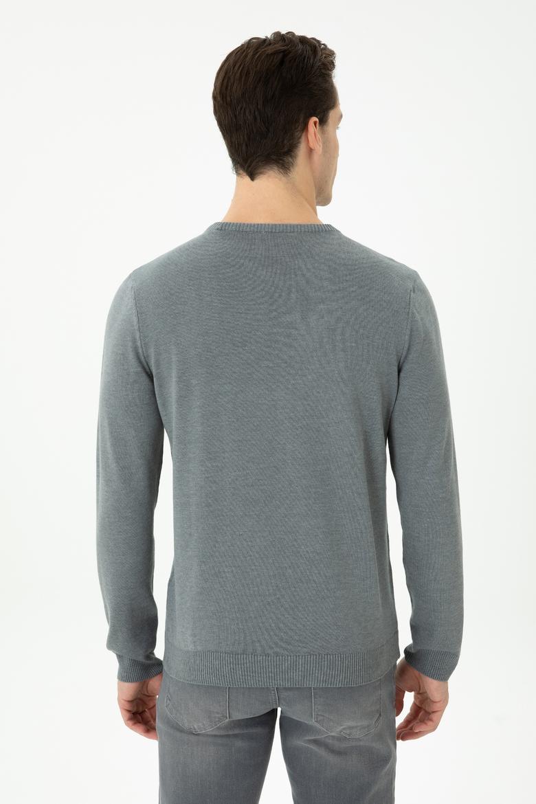 Erkek Gri Melanj Kazak - 50272090005