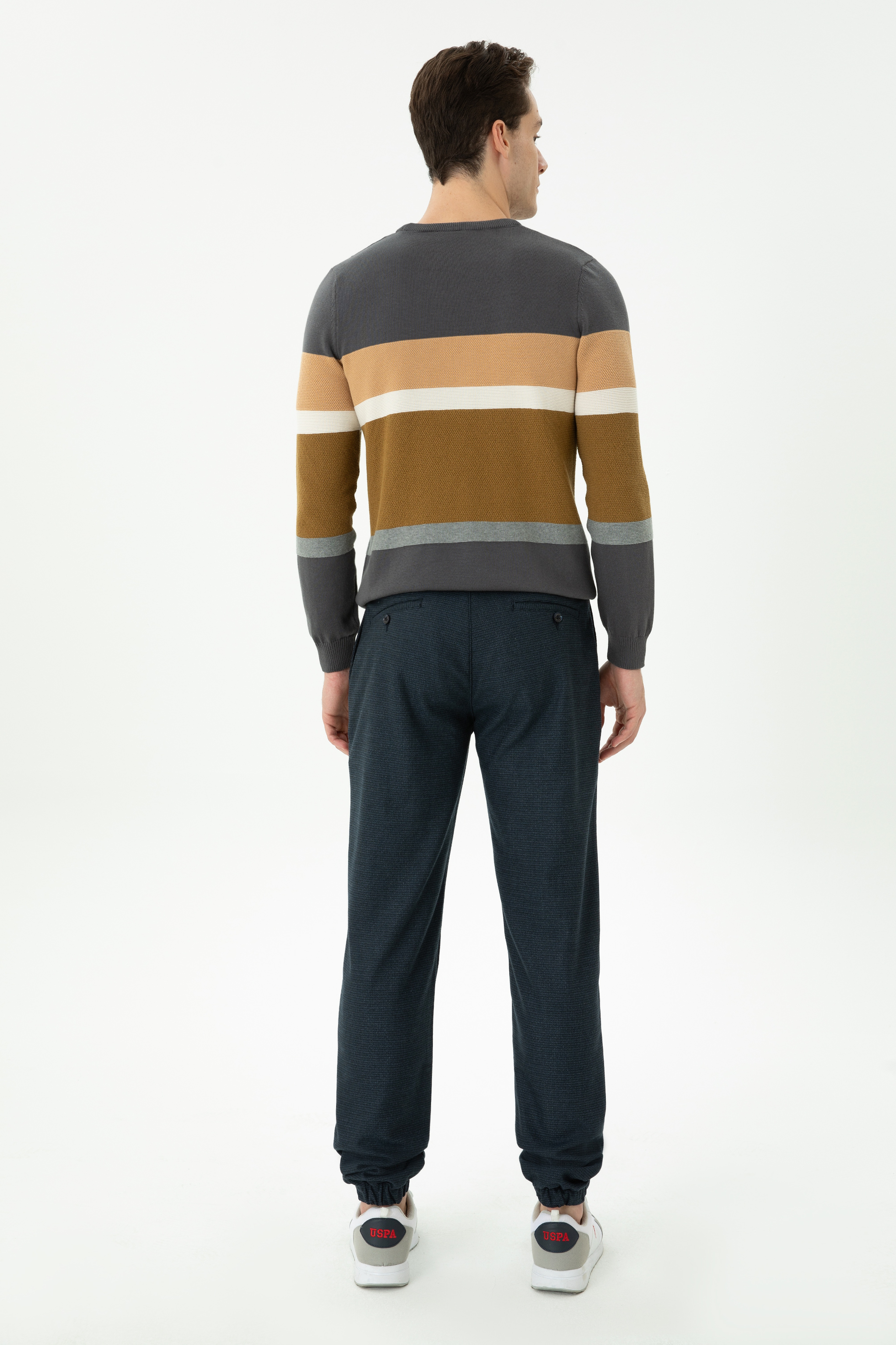 Erkek Jogger Fit Lacivert Kanvas Pantolon - Image 4