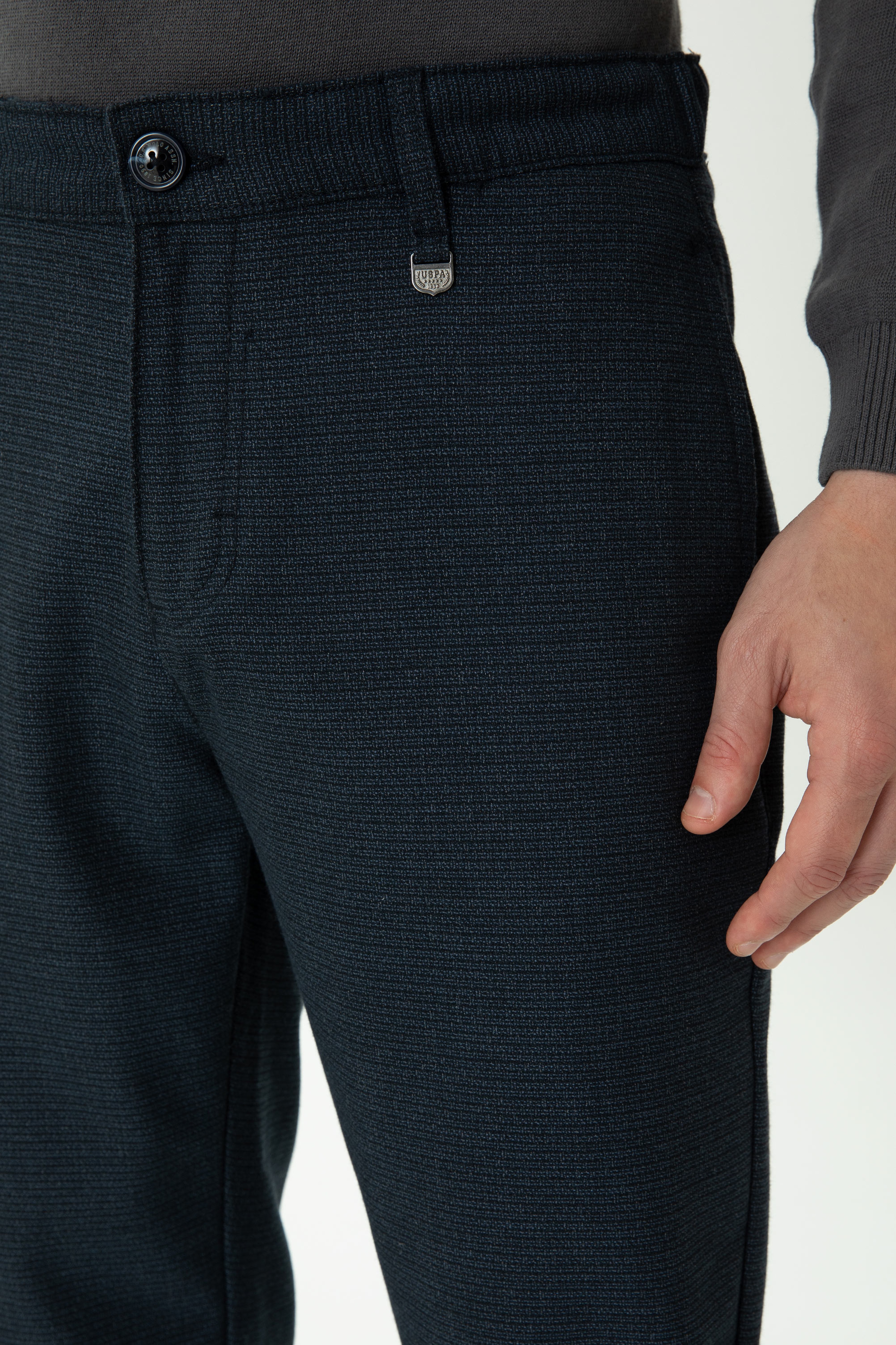 Erkek Jogger Fit Lacivert Kanvas Pantolon - Image 6