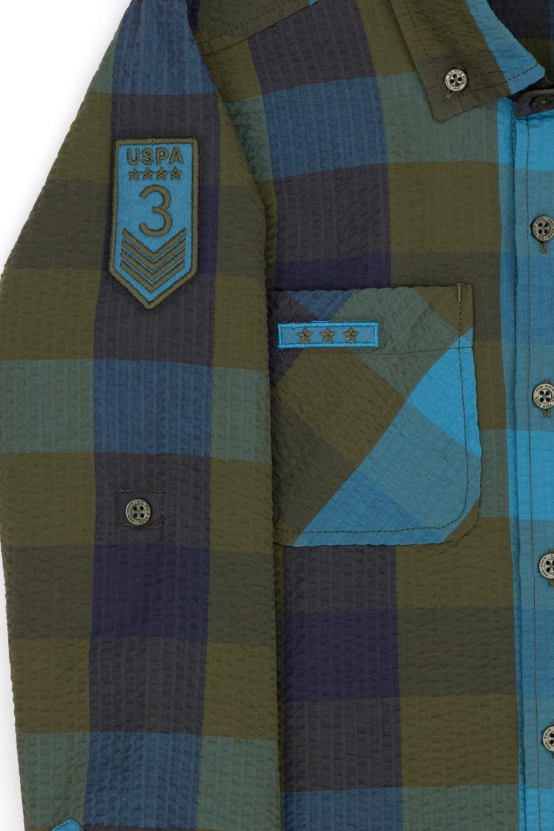 Erkek Çocuk Haki Uzun Kollu Gömlek - 50272387009