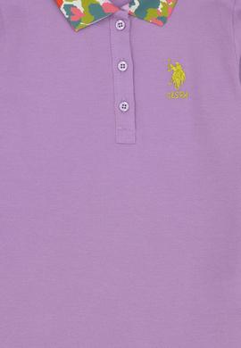 Kız Çocuk Lila Polo Yaka Basic Sweatshirt - 50272633003