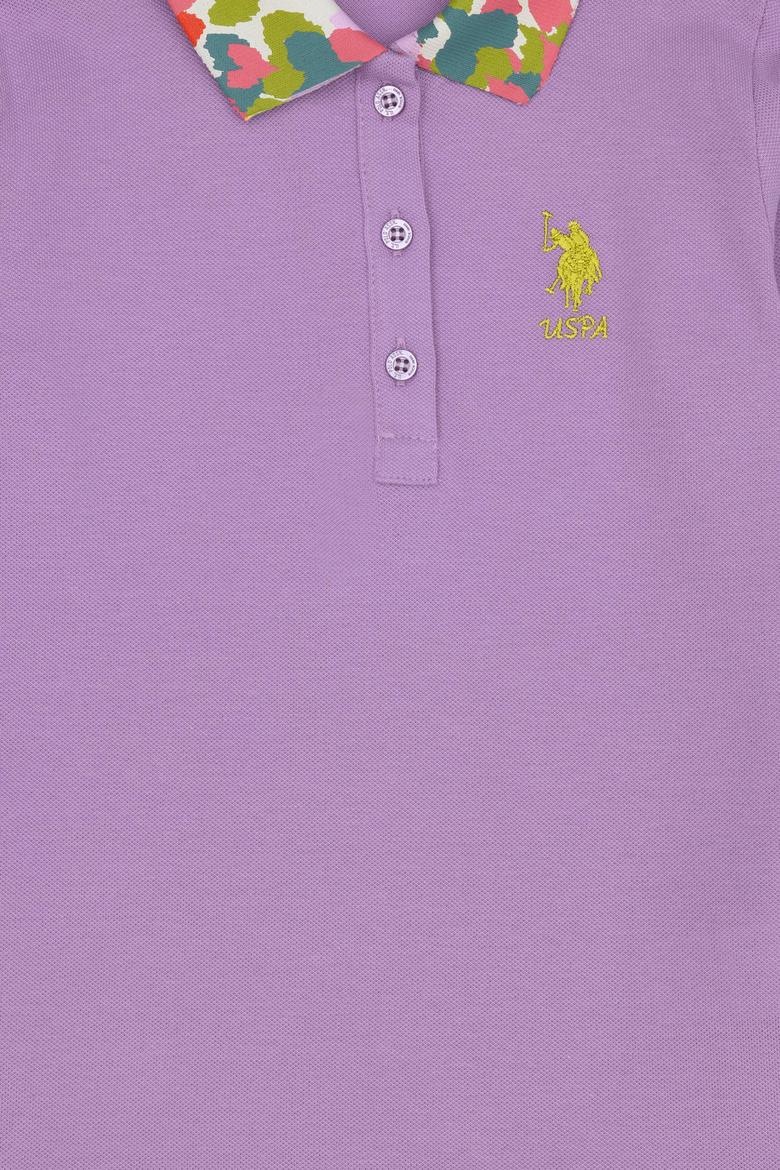 Kız Çocuk Lila Polo Yaka Basic Sweatshirt - 50272633003