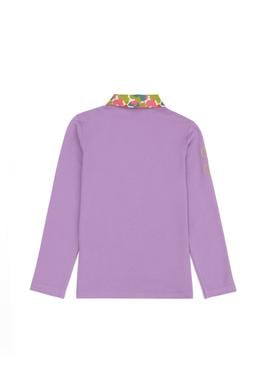 Kız Çocuk Lila Polo Yaka Basic Sweatshirt - 50272633003