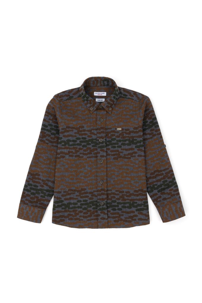 Erkek Çocuk Antrasit Uzun Kollu Gömlek