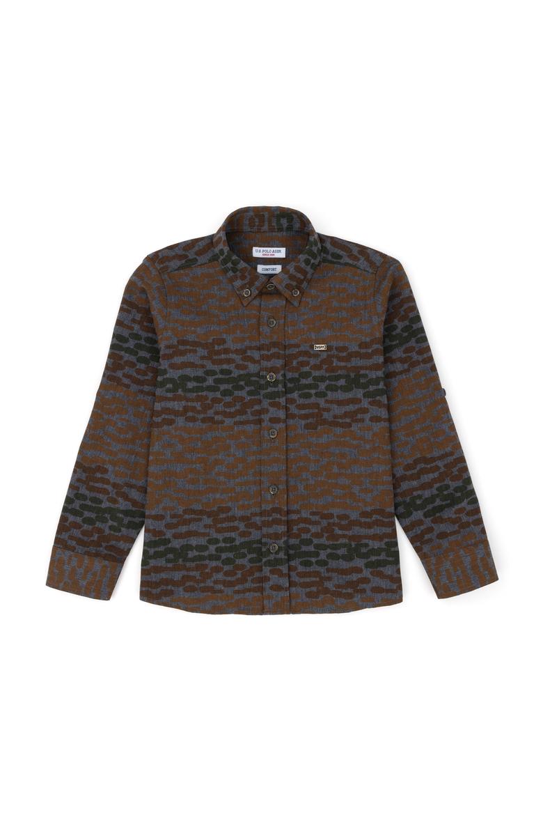 Erkek Çocuk Antrasit Uzun Kollu Gömlek