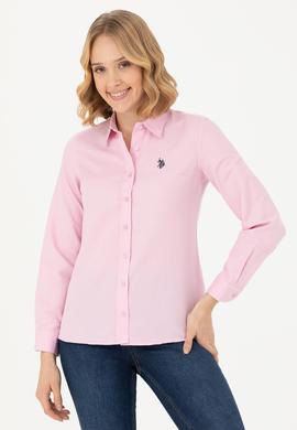 Kadın Lila Uzun Kollu Basic Gömlek - 50277630106