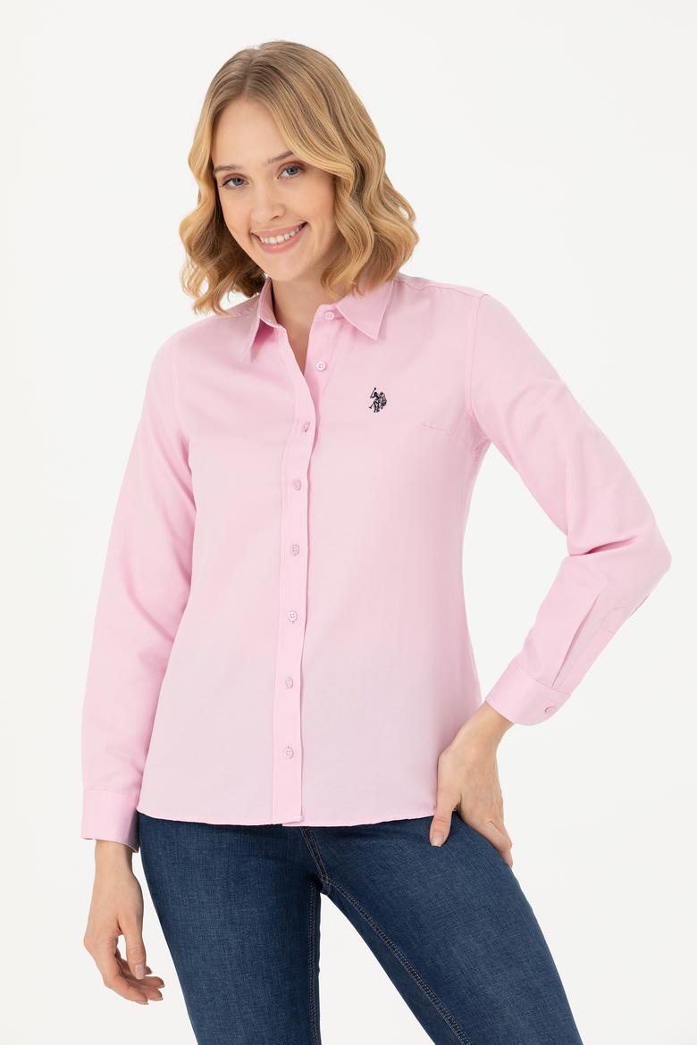 Kadın Lila Uzun Kollu Basic Gömlek - 50277630106