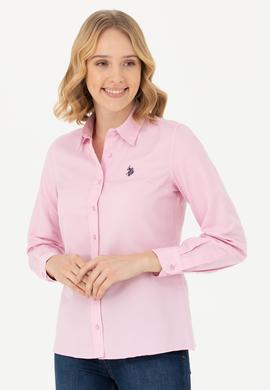 Kadın Lila Uzun Kollu Basic Gömlek - 50277630106