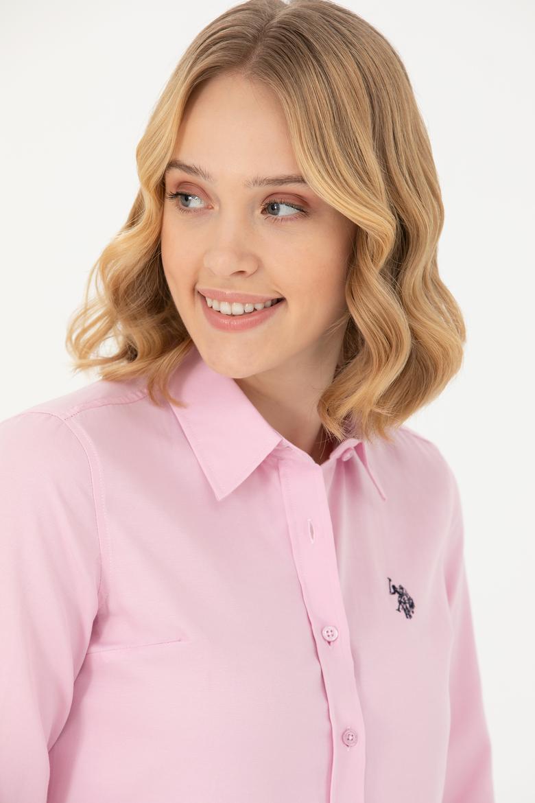 Kadın Lila Uzun Kollu Basic Gömlek - 50277630106