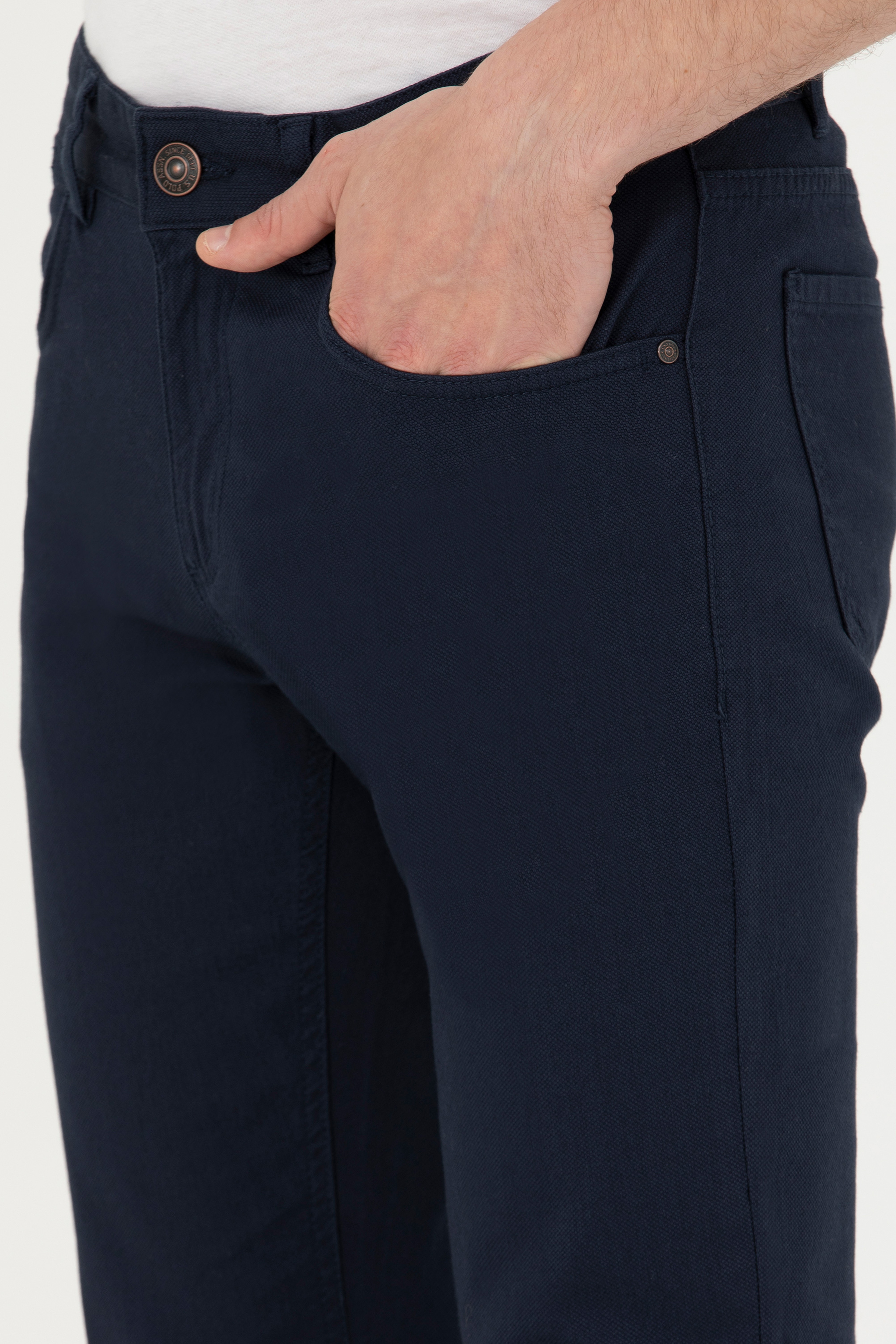 Erkek Lacivert Kanvas Pantolon - Image 6
