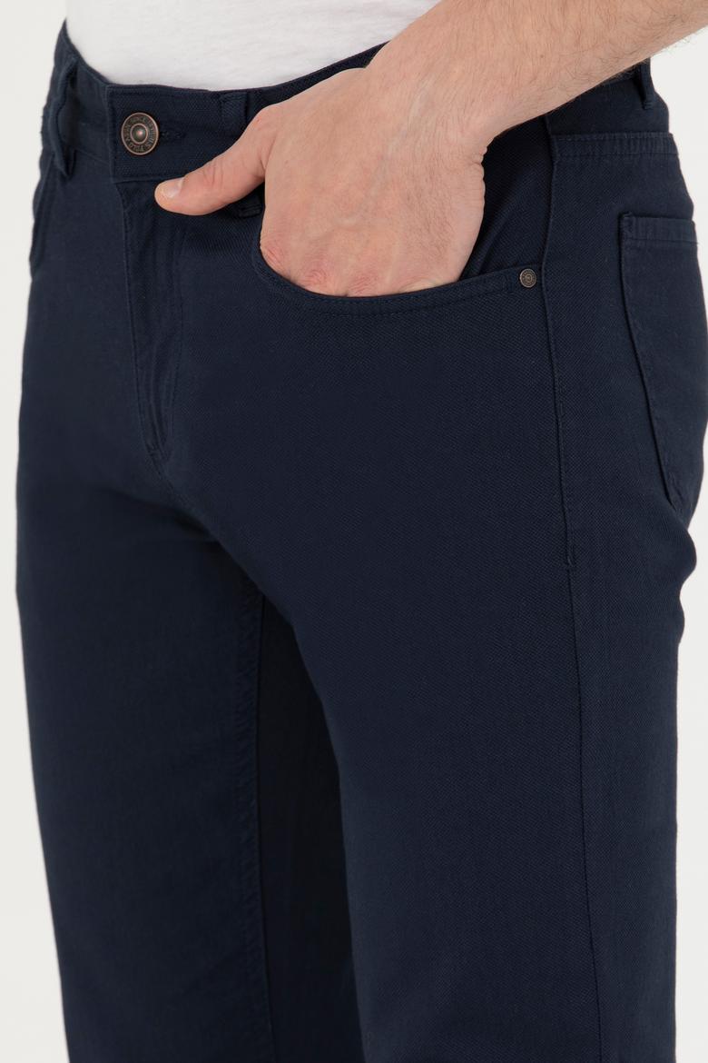 Erkek Lacivert Kanvas Pantolon - 50275982011