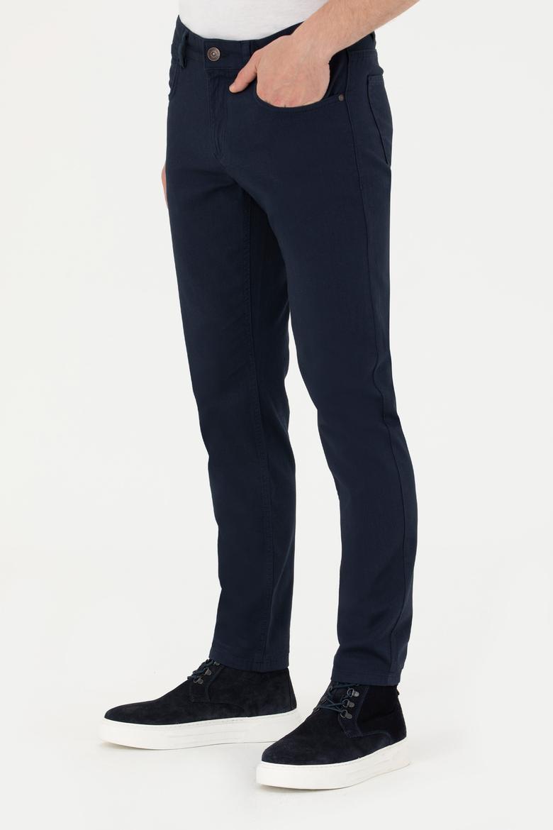 Erkek Lacivert Kanvas Pantolon - 50275982011