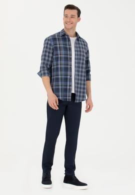 Erkek Lacivert Kanvas Pantolon - 50275982011