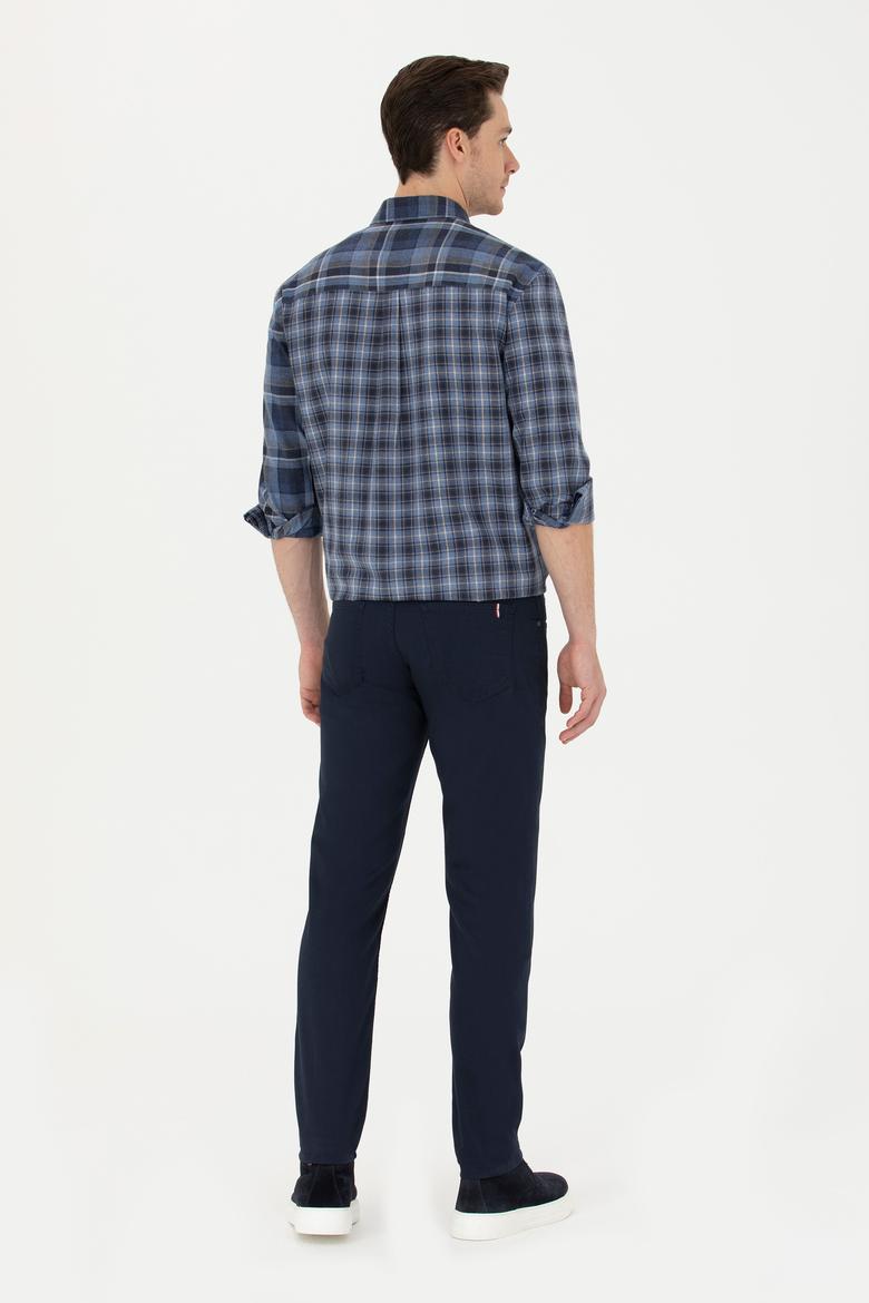 Erkek Lacivert Kanvas Pantolon - 50275982011