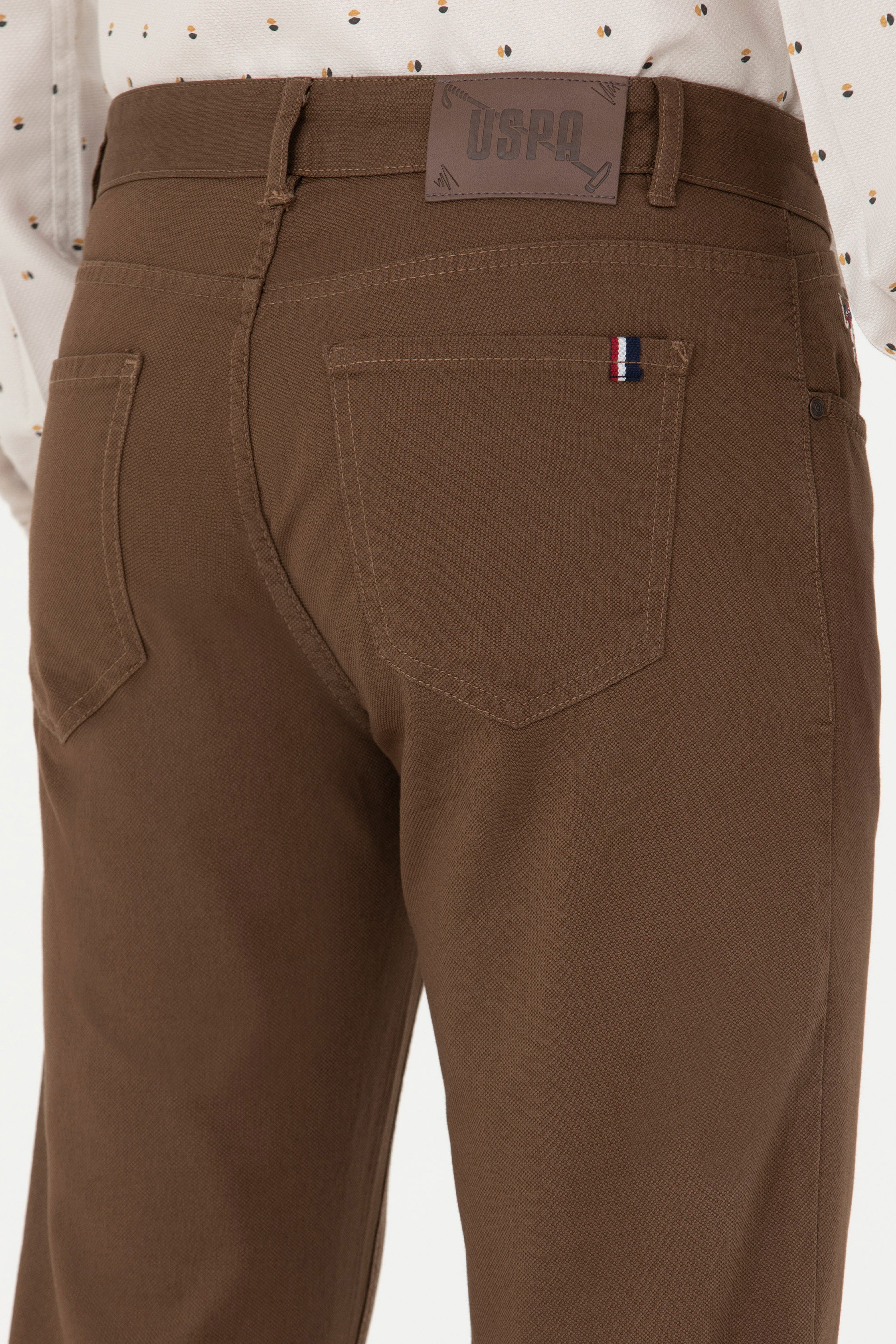 Erkek Slim Fit Coconut Kanvas Pantolon