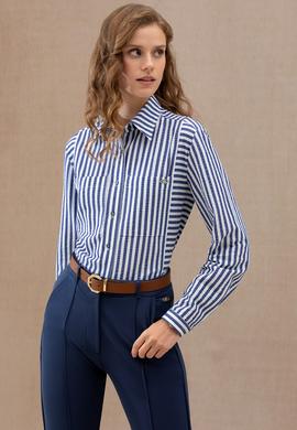 Kadın Lacivert Uzun Kollu Gömlek - 50271506002