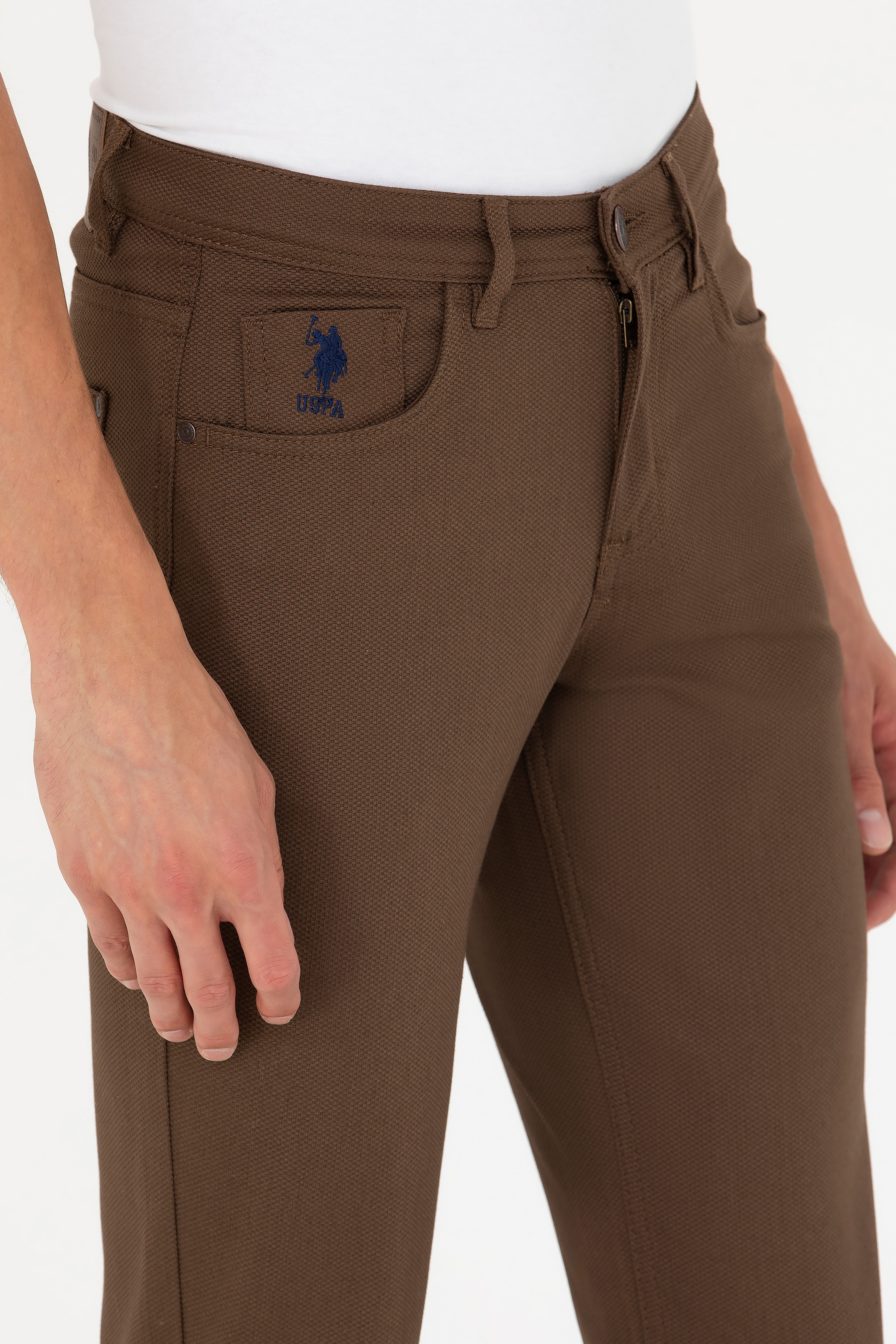 Erkek Slim Fit Coconut Kanvas / Chino Pantolon