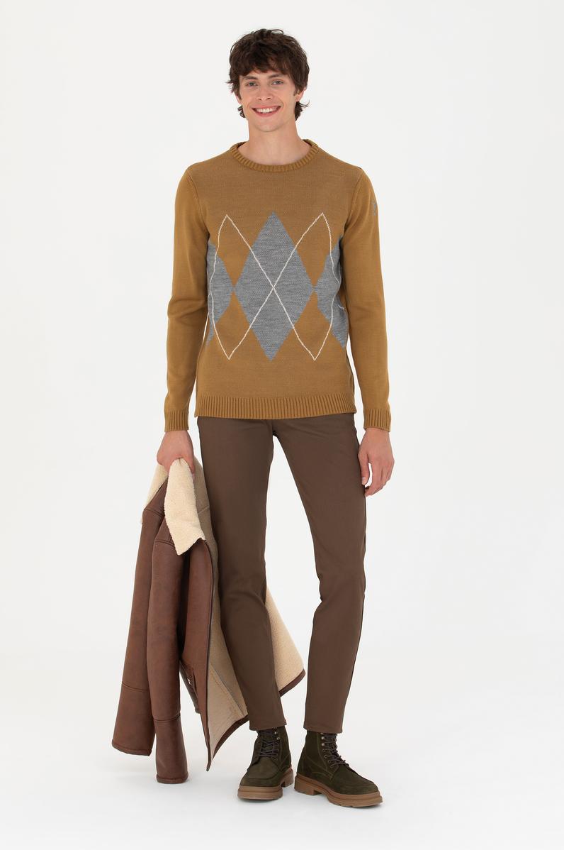 Erkek Slim Fit Coconut Kanvas / Chino Pantolon