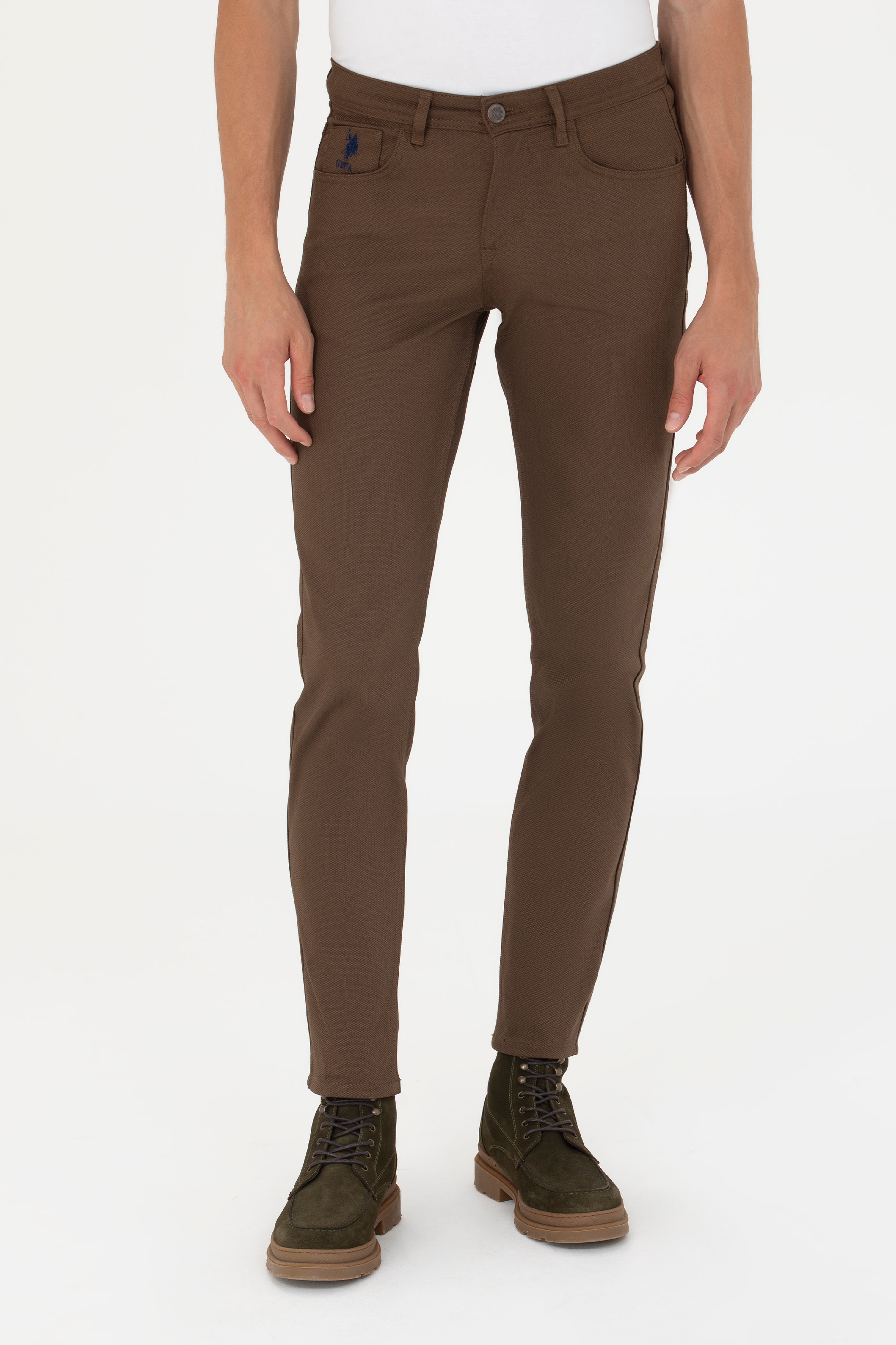 Erkek Slim Fit Coconut Kanvas / Chino Pantolon
