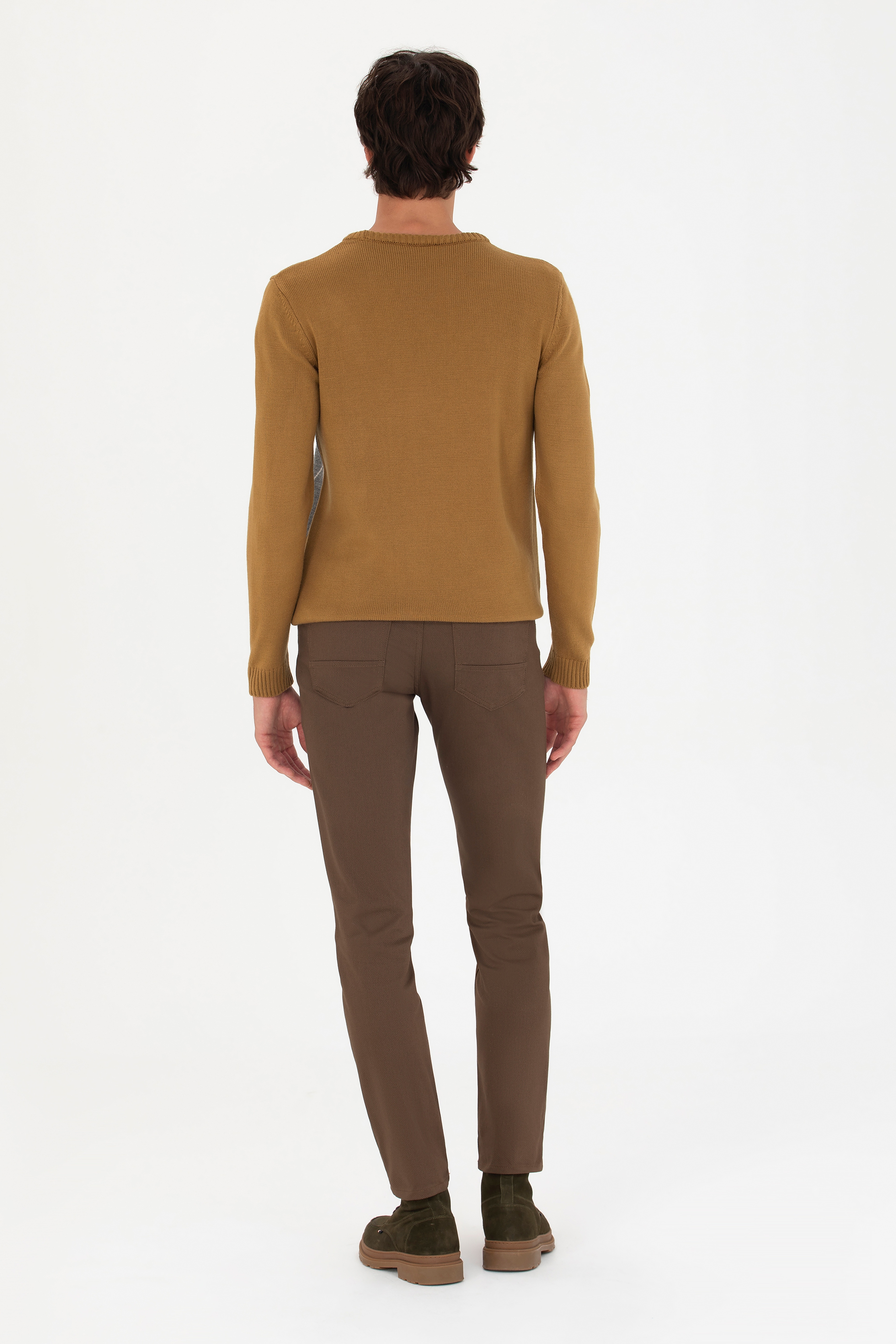 Erkek Slim Fit Coconut Kanvas / Chino Pantolon
