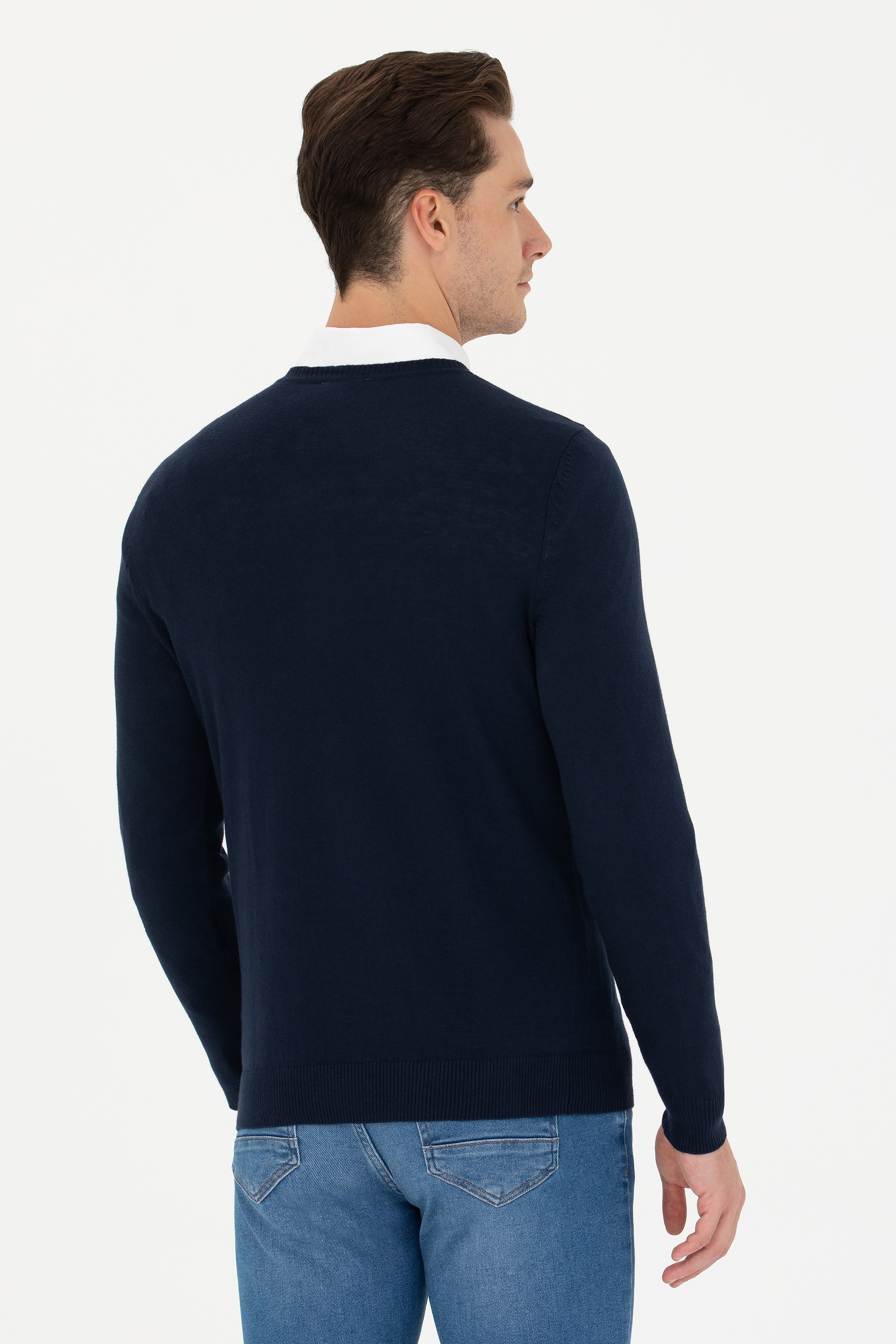 Erkek Lacivert Basic Kazak - Image 6