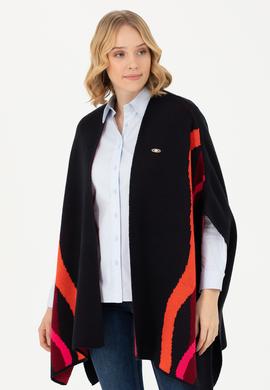 Kadın Lacivert Triko Panço - 50270458001