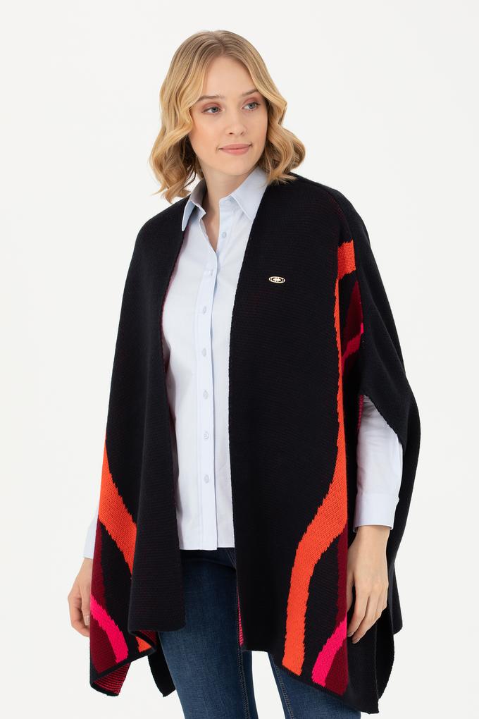 Kadın Lacivert Triko Panço