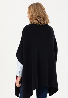 Kadın Lacivert Triko Panço - 50270458001