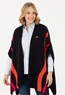 Kadın Lacivert Triko Panço - 50270458001