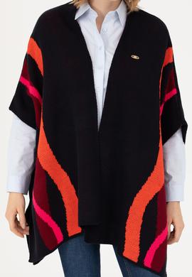 Kadın Lacivert Triko Panço - 50270458001