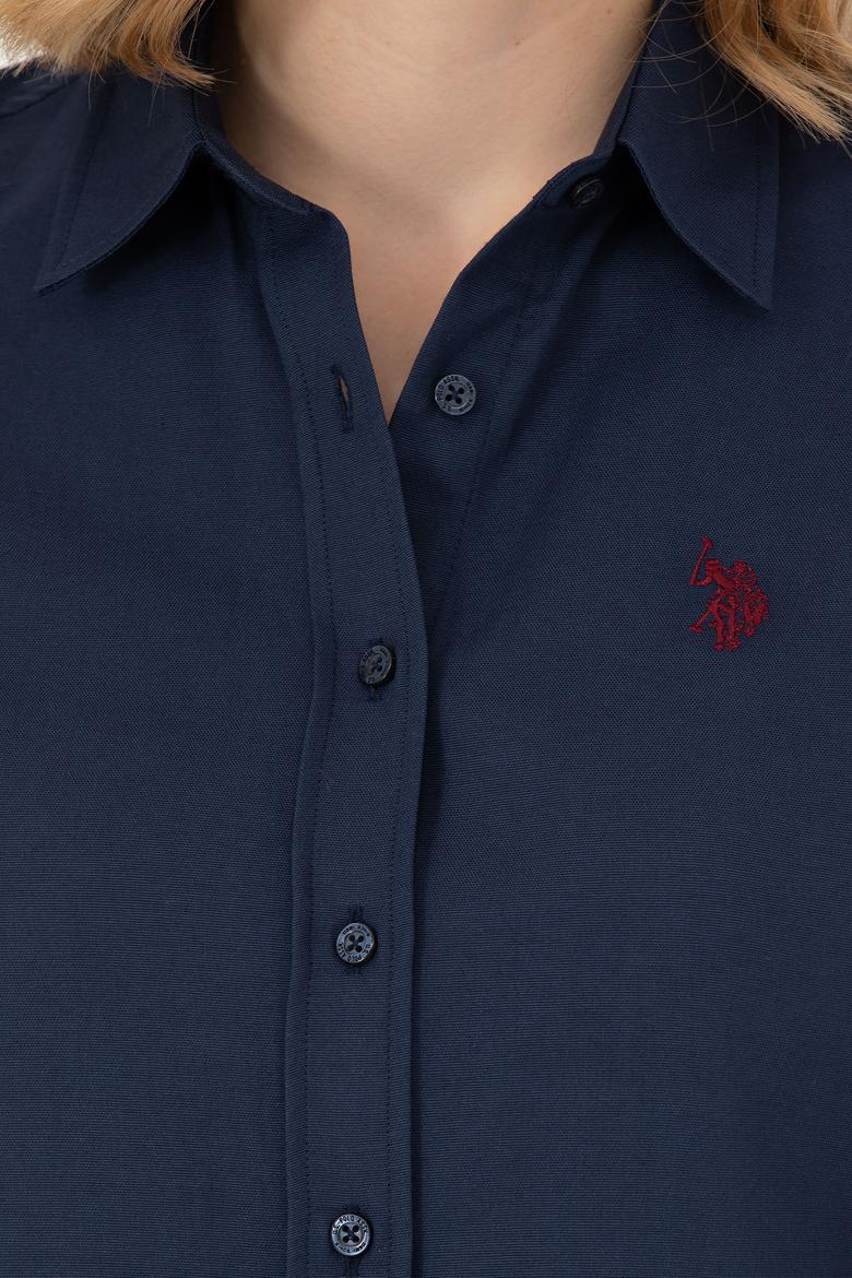 Kadın Lacivert Uzun Kollu Basic Gömlek - 50277630026