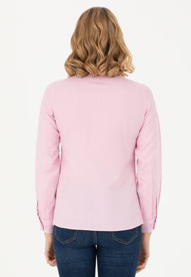 Kadın Lila Uzun Kollu Basic Gömlek - 50277630106