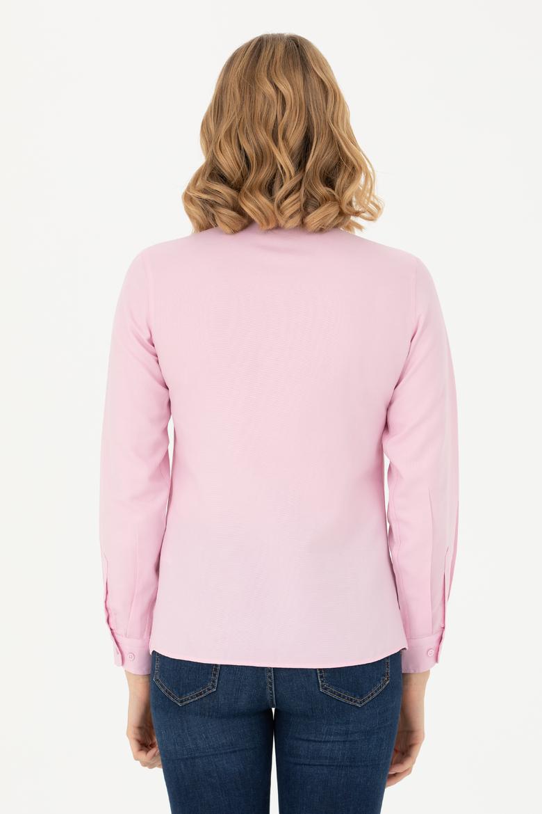 Kadın Lila Uzun Kollu Basic Gömlek - 50277630106