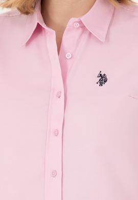 Kadın Lila Uzun Kollu Basic Gömlek - 50277630106