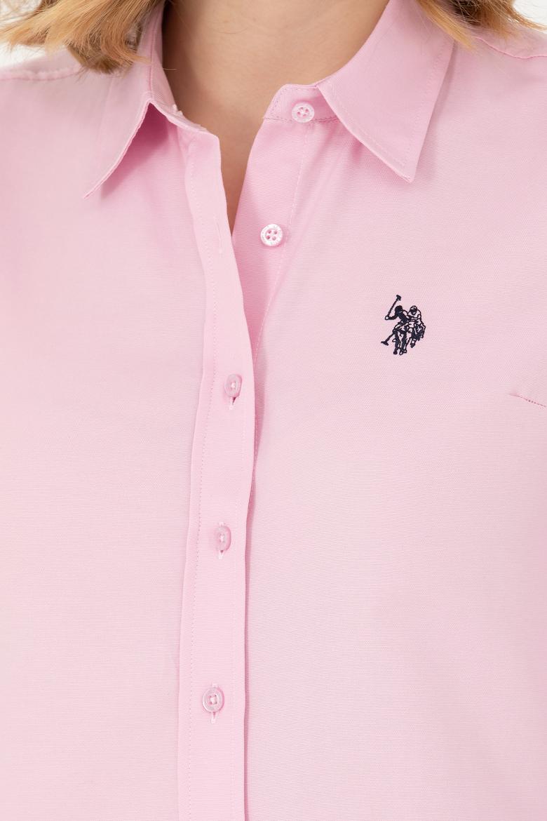 Kadın Lila Uzun Kollu Basic Gömlek - 50277630106