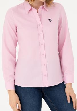 Kadın Lila Uzun Kollu Basic Gömlek - 50277630106